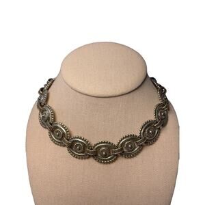 Vintage 90'S Silver Western Choker Necklace